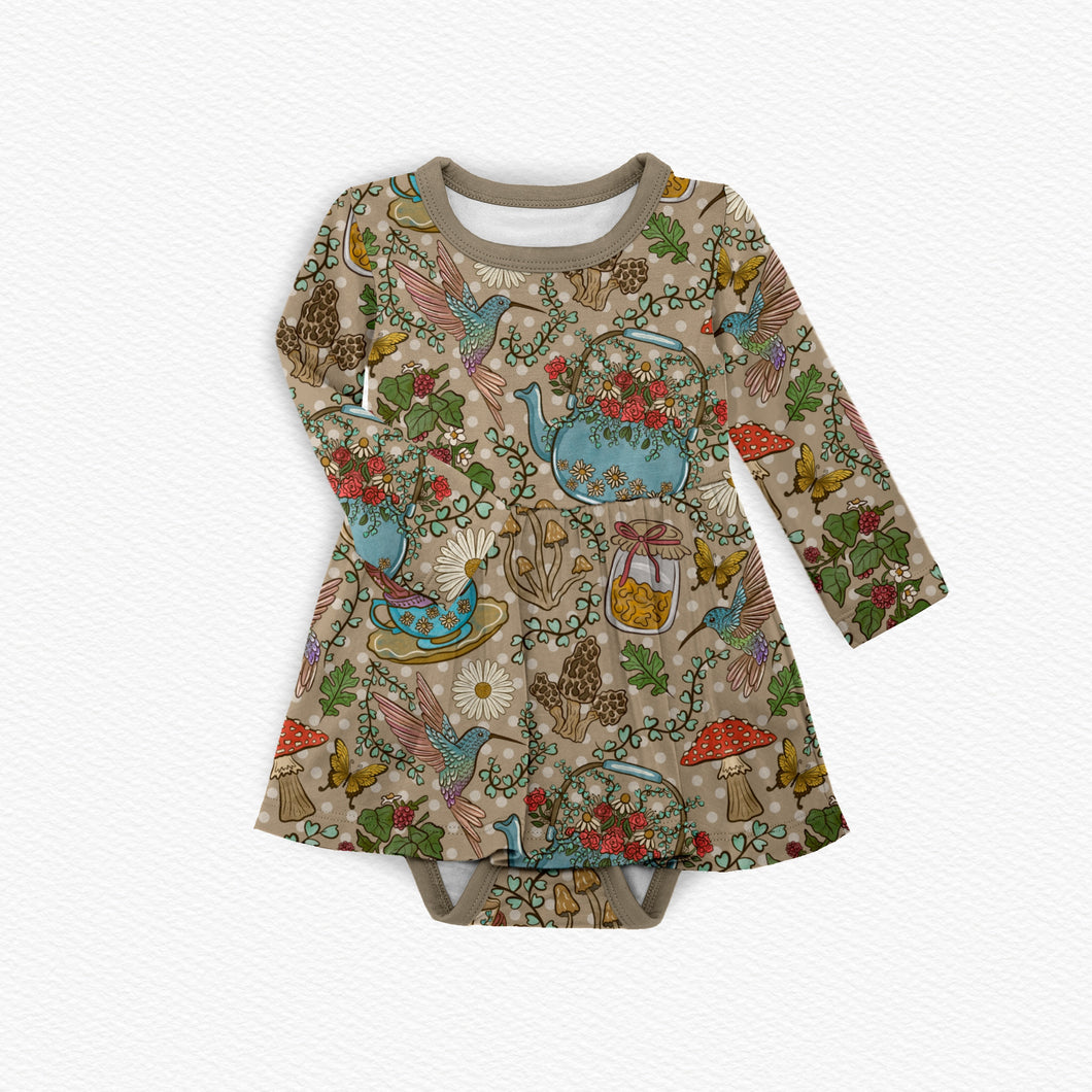*PREORDER* Tea & Whimsy Long Sleeve Twirl Bodysuit